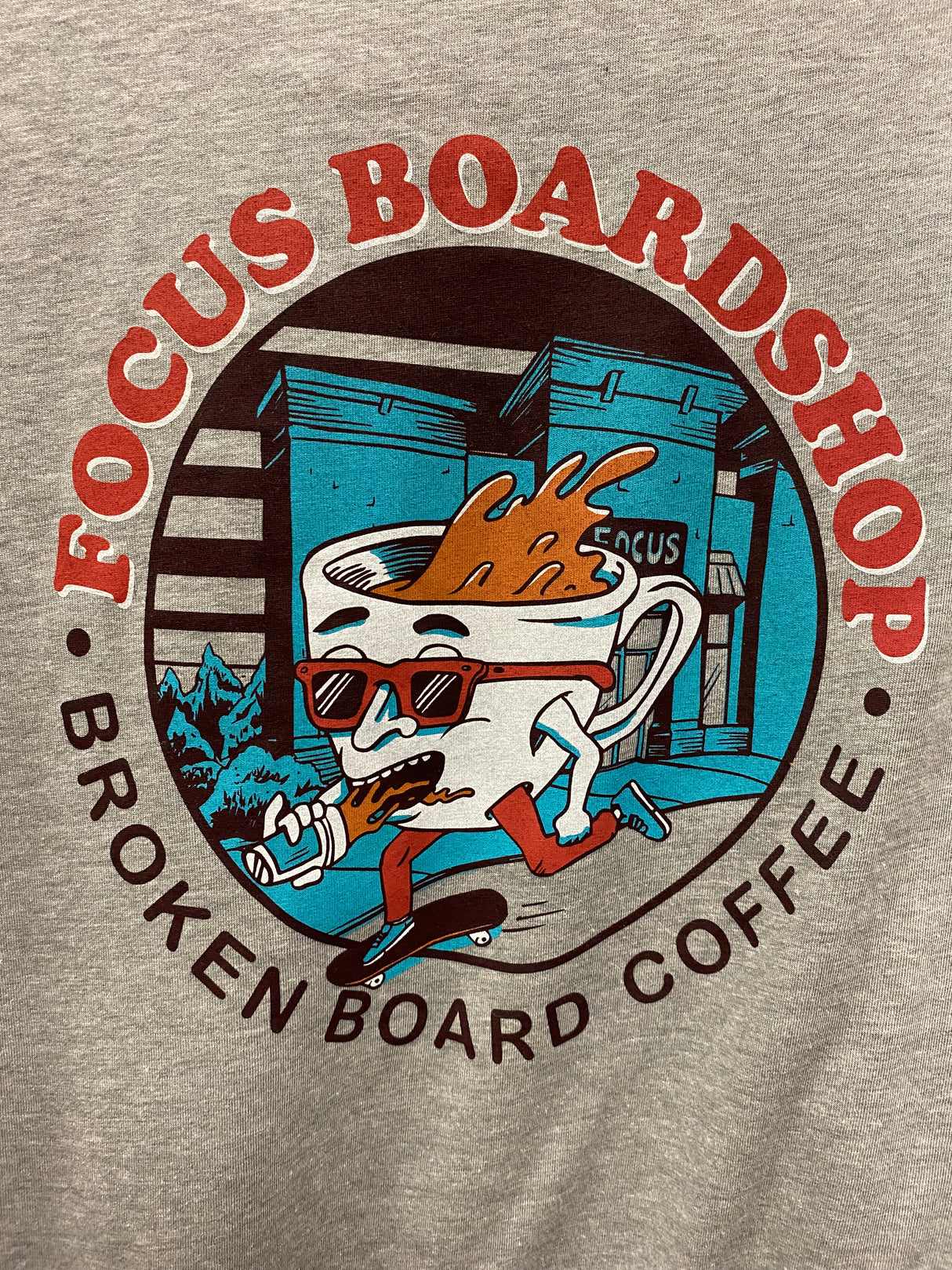 Focus Boardshop and Broken Board Coffee Collaboration RecycledSoft Long Sleeve T-Shirt