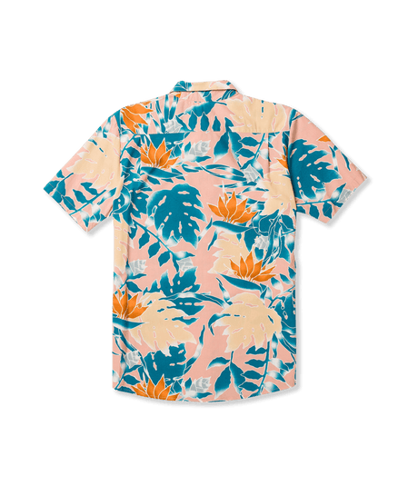 Volcom Leaf Pit Floral Short Sleeve Button Up T-Shirt