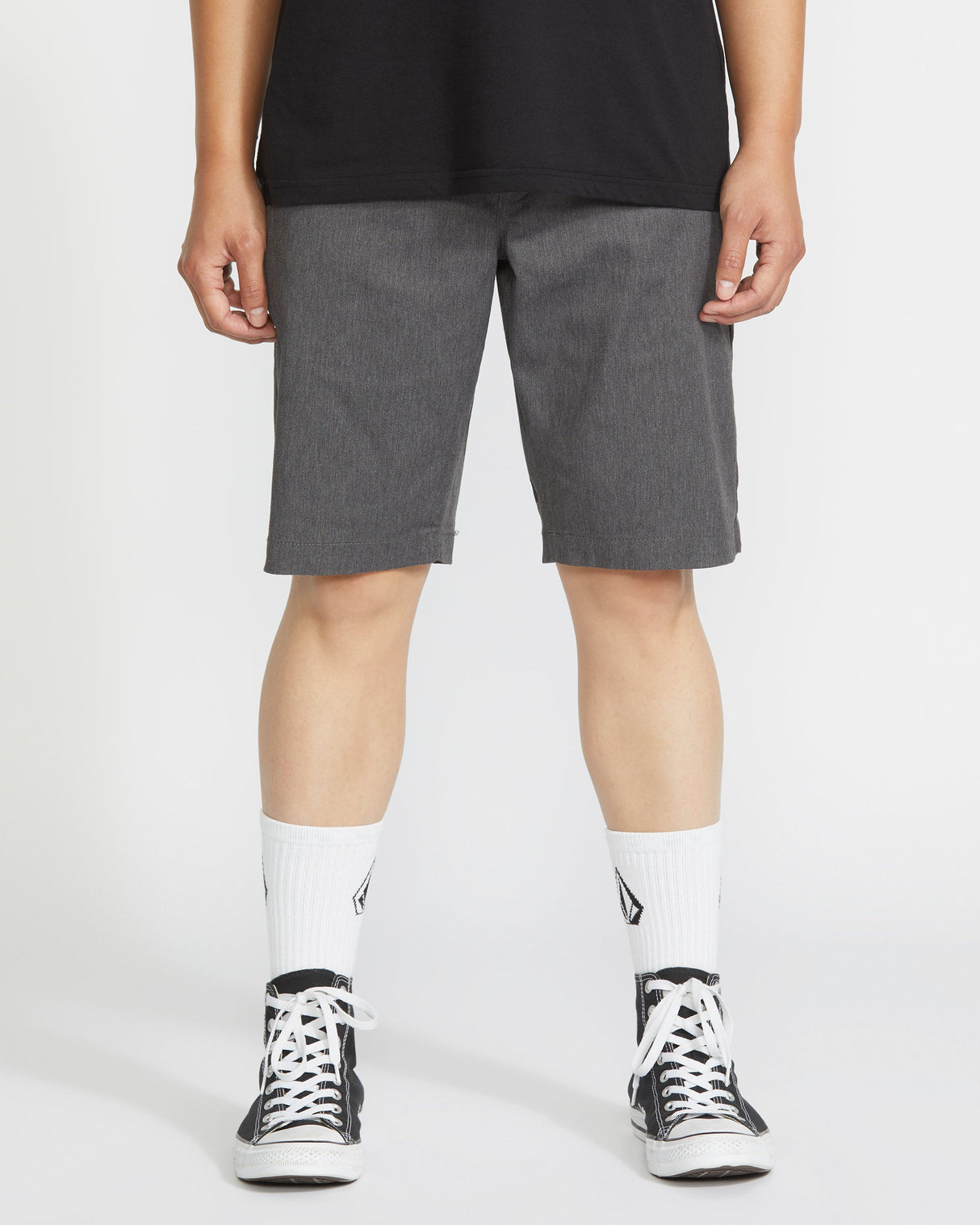 Volcom Frickin Modern Stretch Shorts - Charcoal Heather