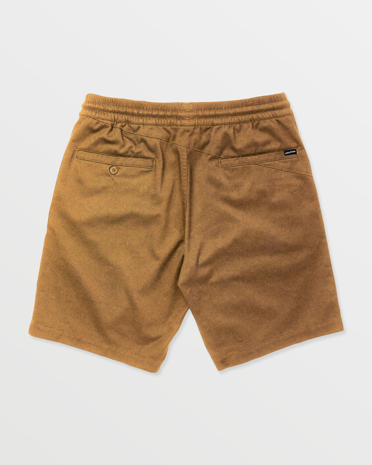 Volcom Frickin Elastic Waist Shorts - Dark Khaki