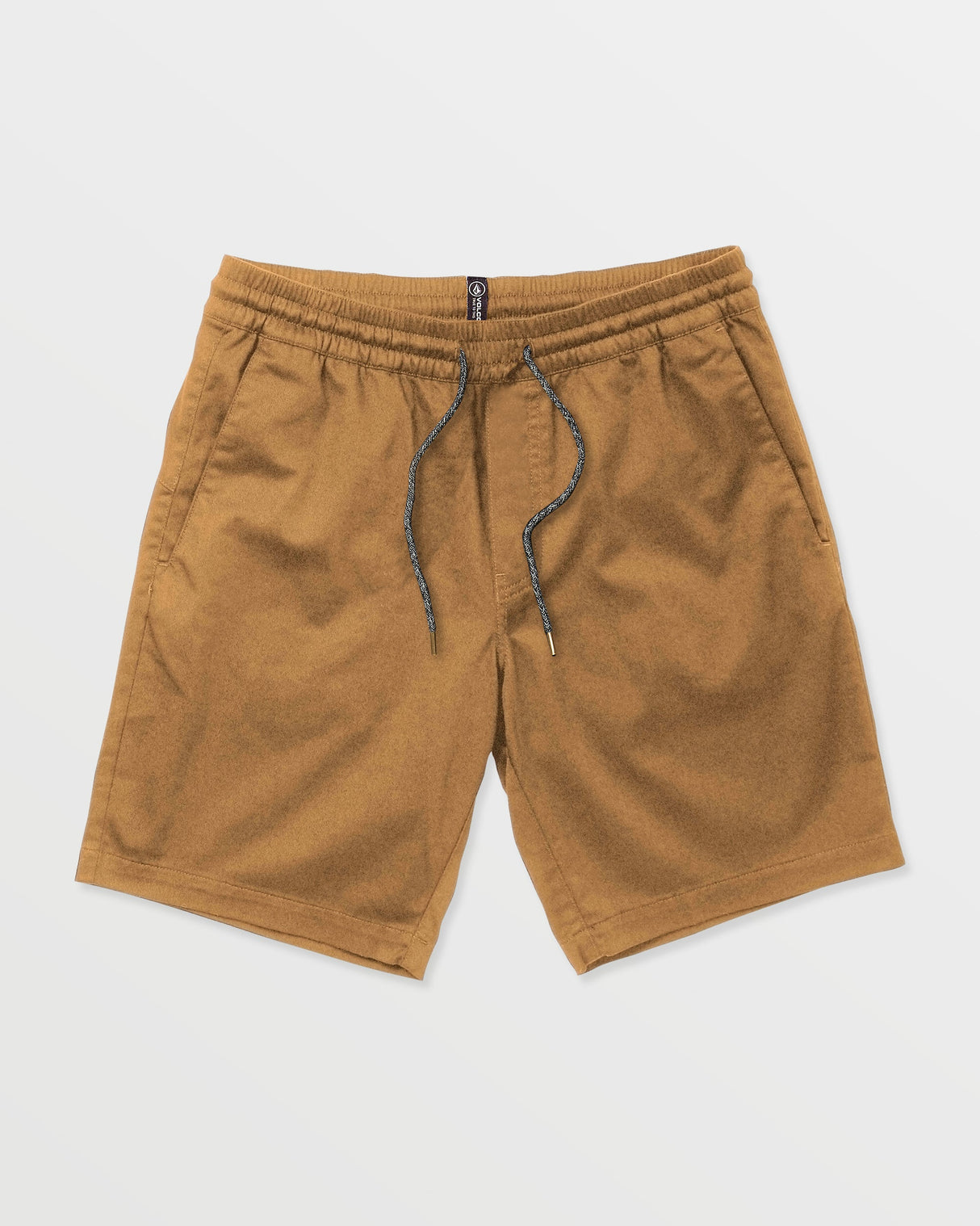 Volcom Frickin Elastic Waist Shorts - Dark Khaki