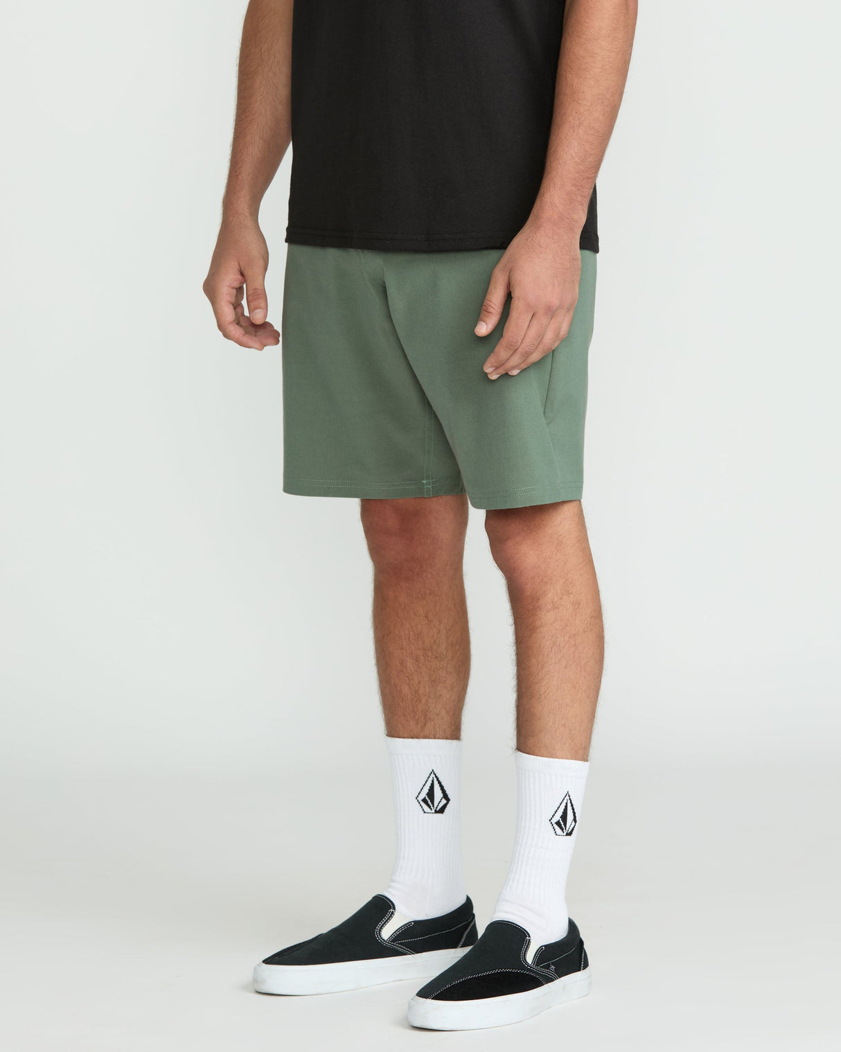 Volcom Frickin Cross Shred Static Shorts - Light Olive