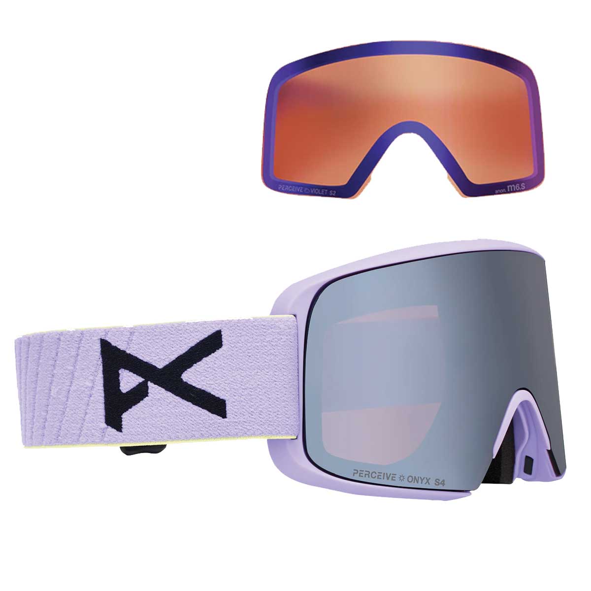 Anon M6S Goggles + Bonus Lens + MFI® Face Mask - Hyper Lilac/Perceive Sunny Onyx