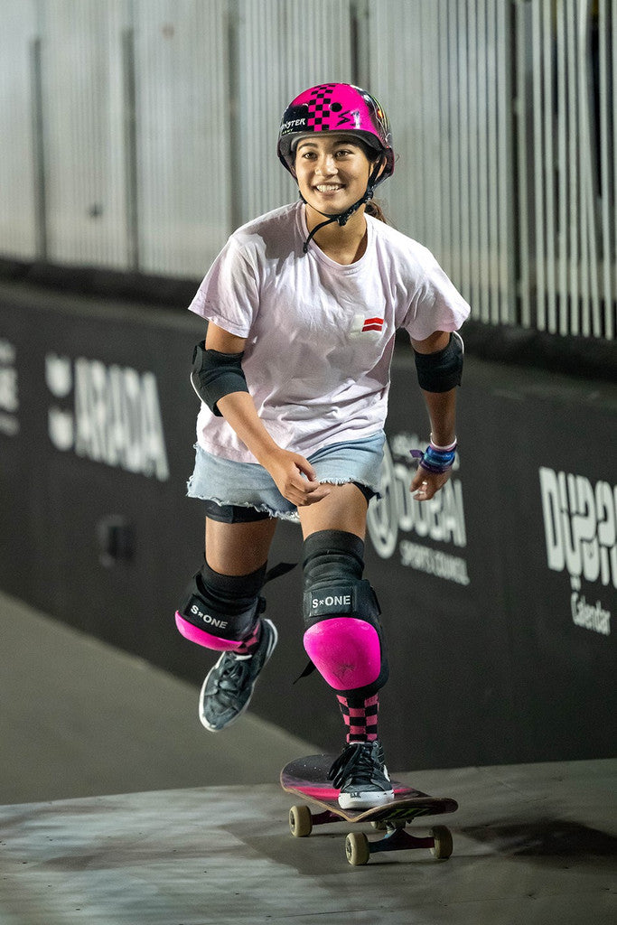 S-One S1 Lifer Helmet Skateboard Helmet Pink Gloss w/ Checkers