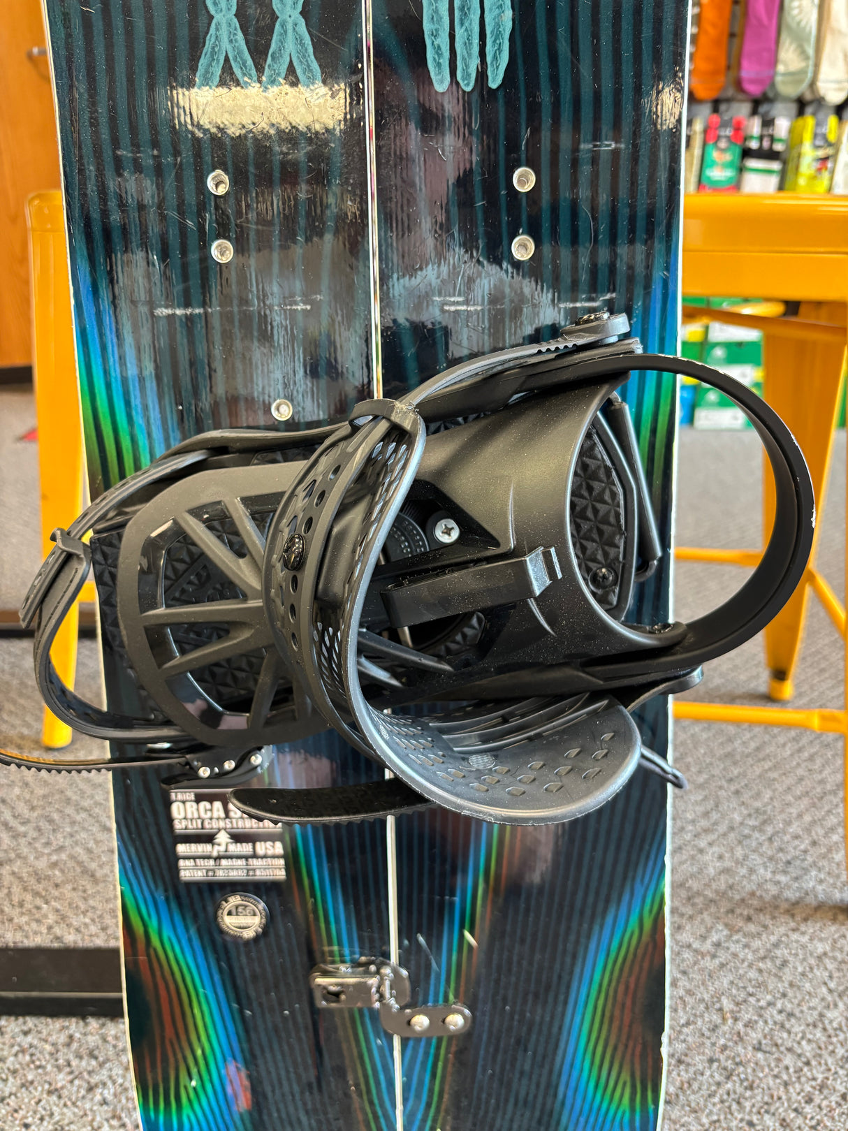 Pre owned Lib Tech T Rice Orca Split 156 Men's Snowboard & Union Charger Medium Bindings