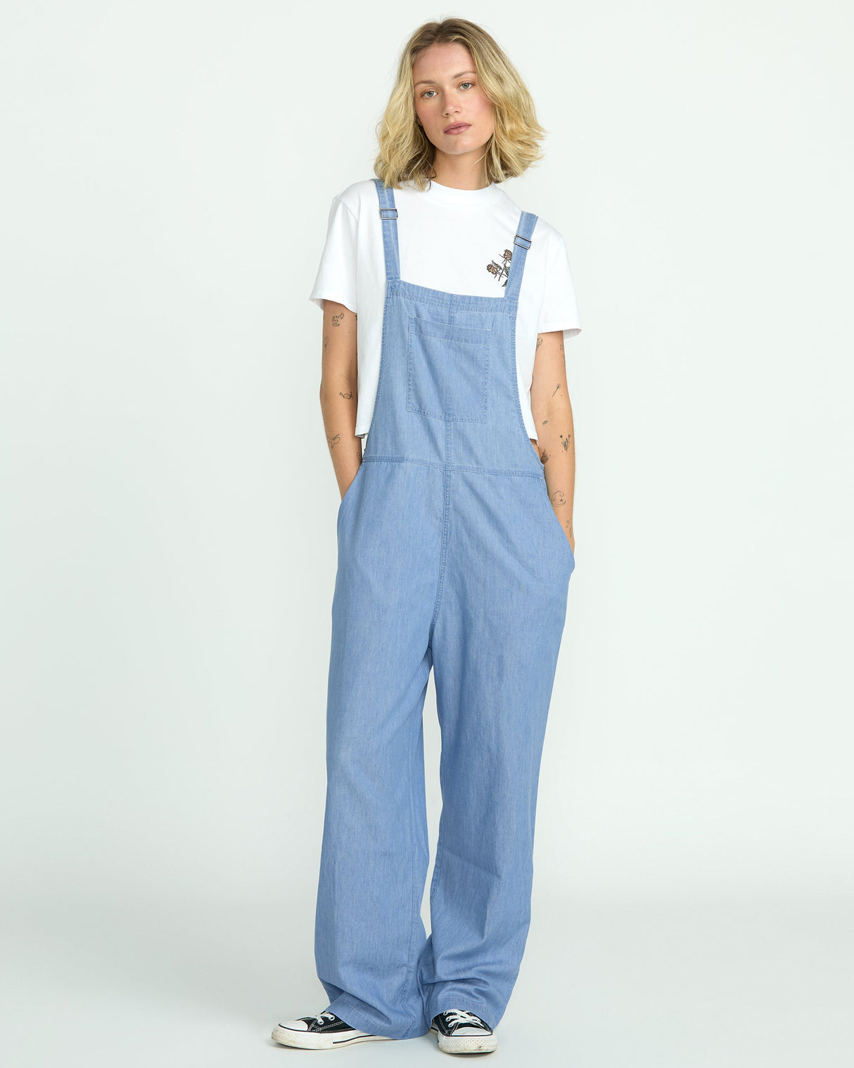 Volcom Women's Lived in Romper- Chambray