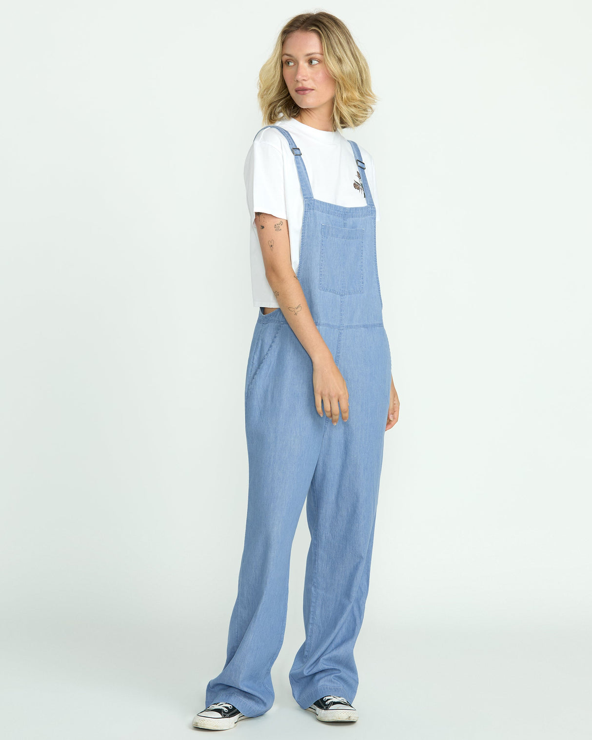 Volcom Women's Lived in Romper- Chambray