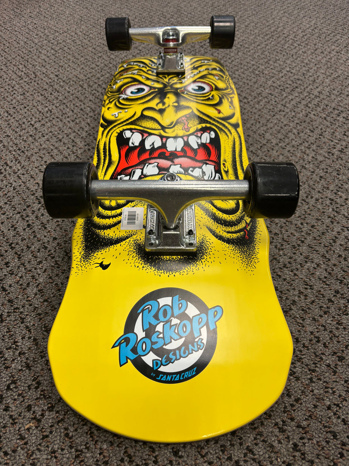 Santa Cruz Rob Roskopp Face Yellow Reissue Skateboard Deck 9.5" Complete