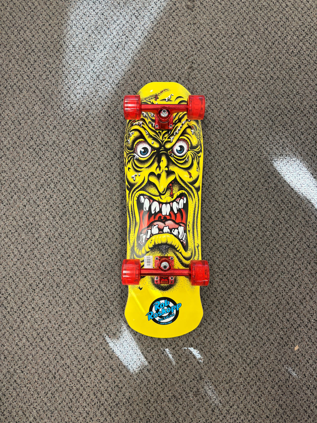 Santa Cruz Rob Roskopp Face Yellow Reissue Skateboard Deck 9.5" Complete