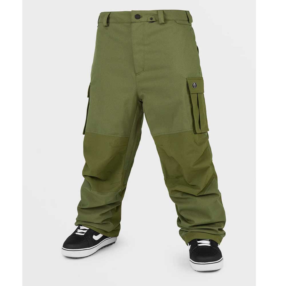 Volcom Men's Nwrk Baggy Snow Pants - Military