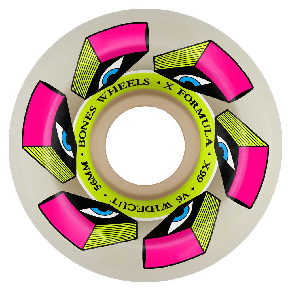Bones 99a Look Book V6 X-Formula Widecut Skateboard Wheels