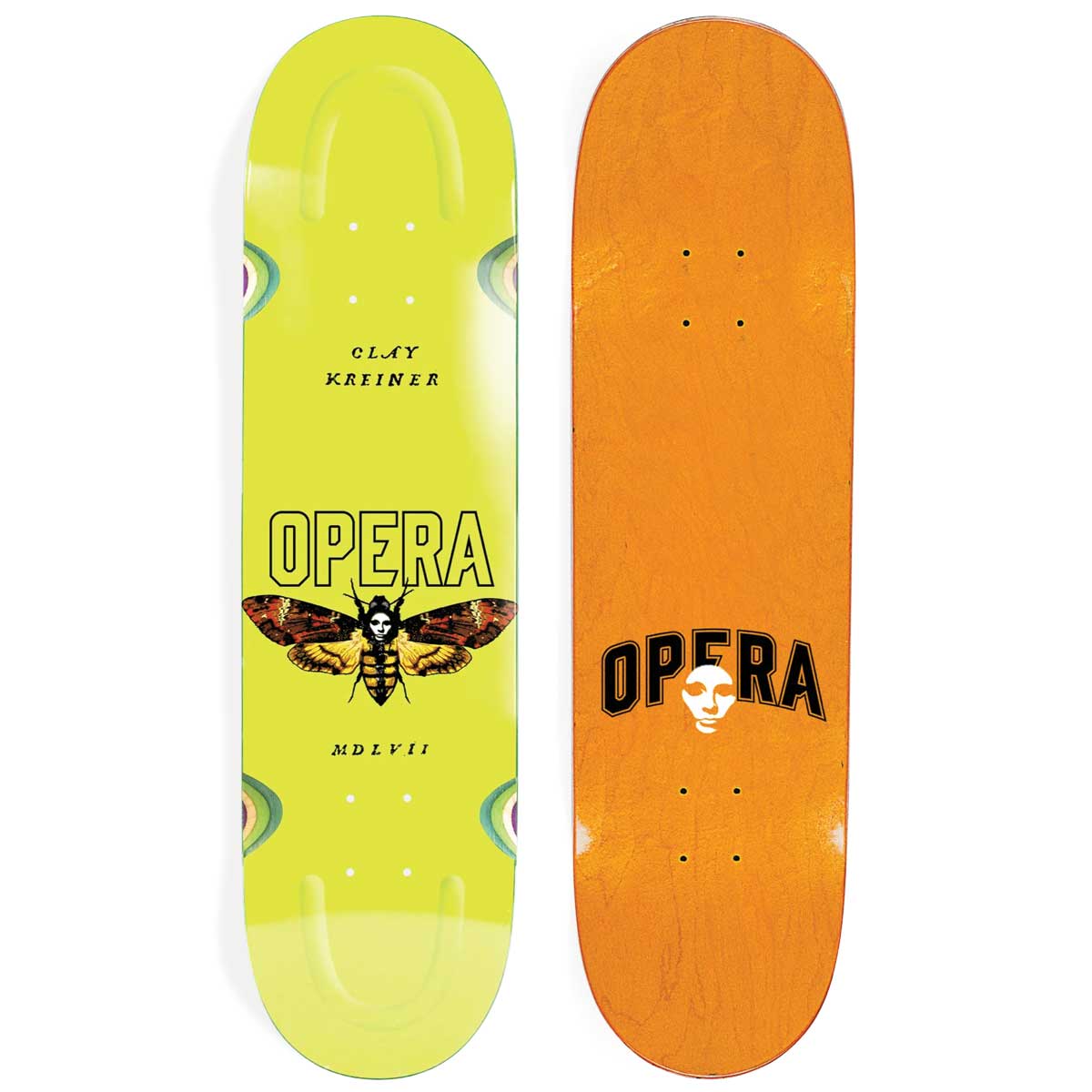 Opera Skateboards Clay Kreiner Moth EX7 Skateboard Deck 8.5"