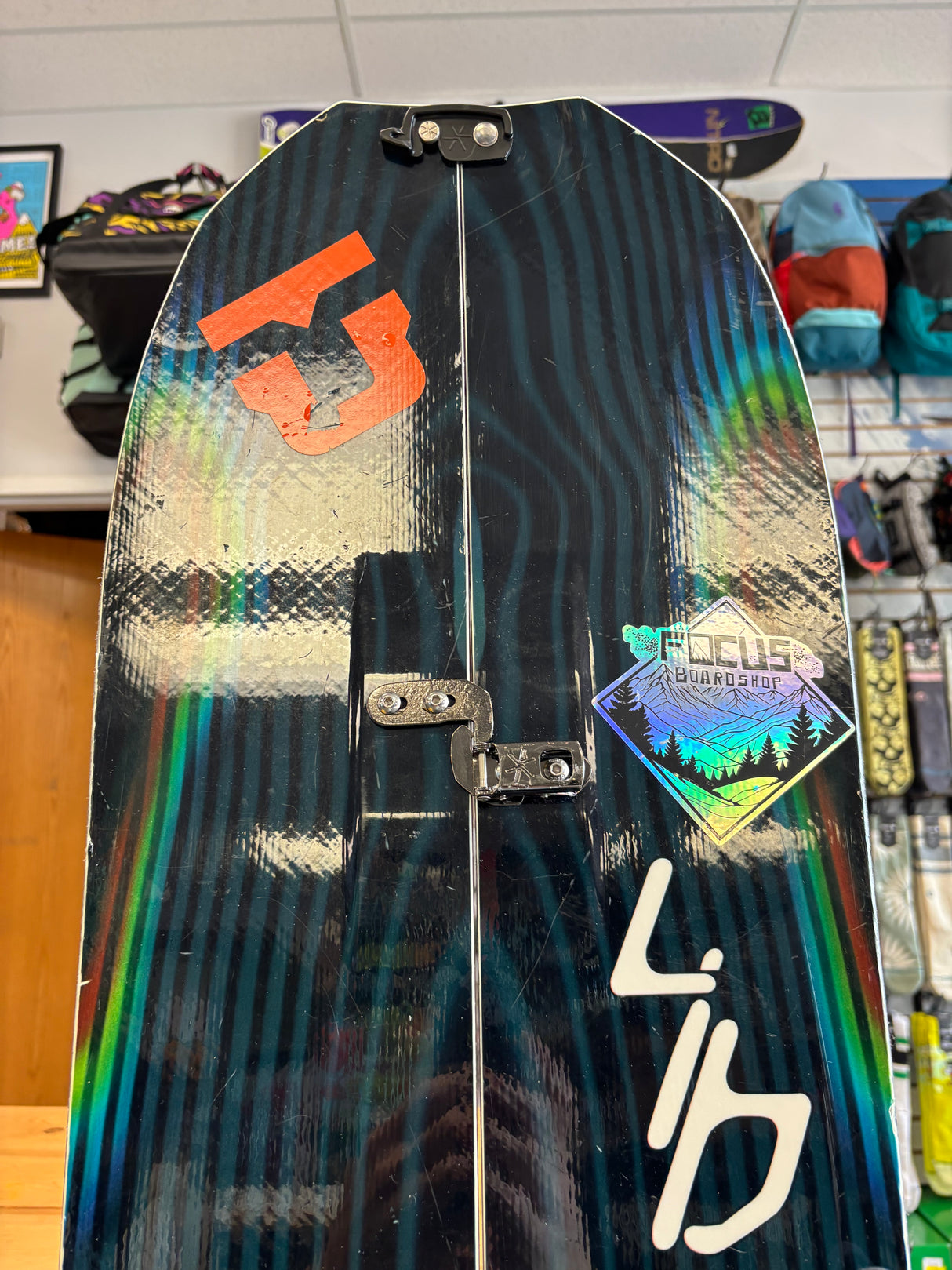 Pre owned Lib Tech T Rice Orca Split 156 Men's Snowboard & Union Charger Medium Bindings
