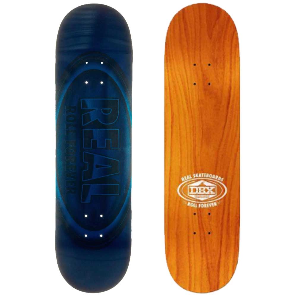 Real Team DBX Oval Blue Foil Skateboard Deck 8.5"