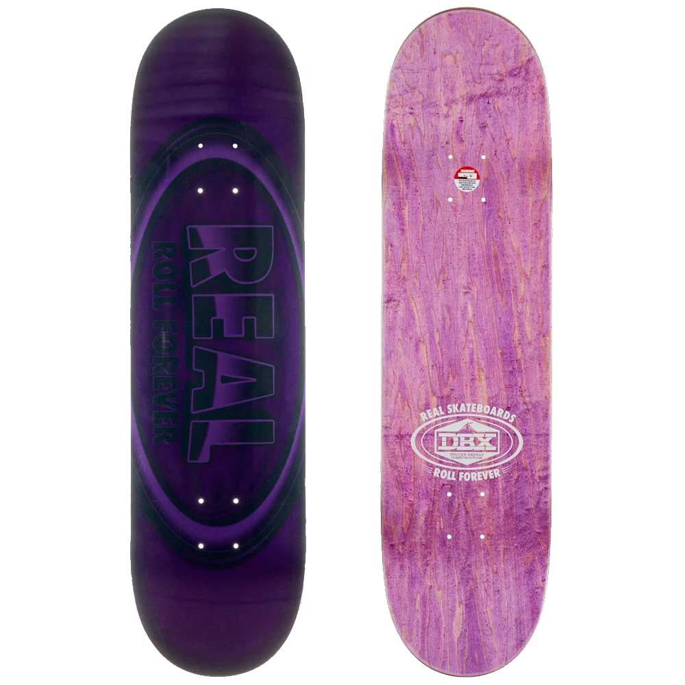 Real Team DBX Oval Purple Foil Skateboard Deck 8.38"