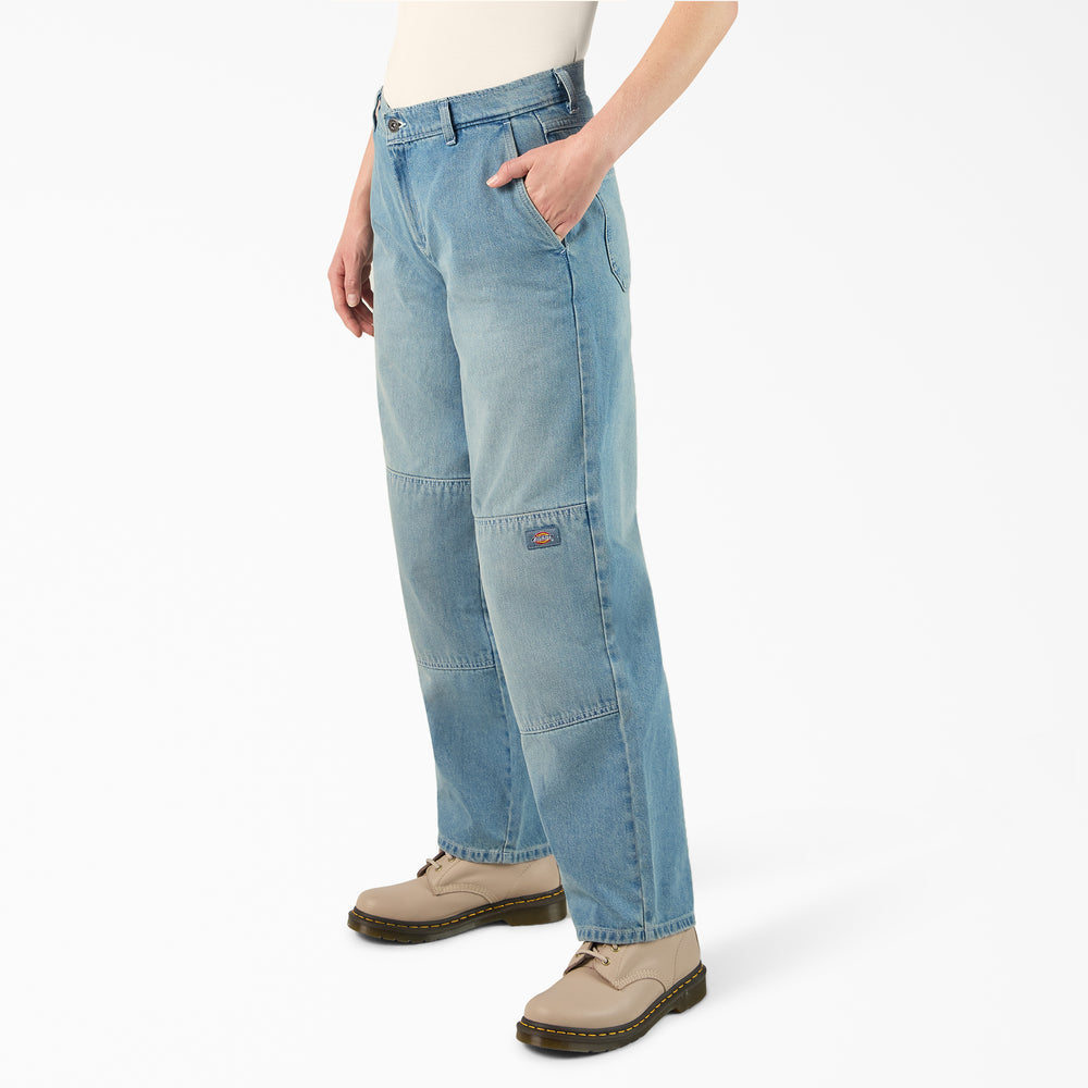 Dickies Women's Madison Loose Fit Denim- Light Denim Wash