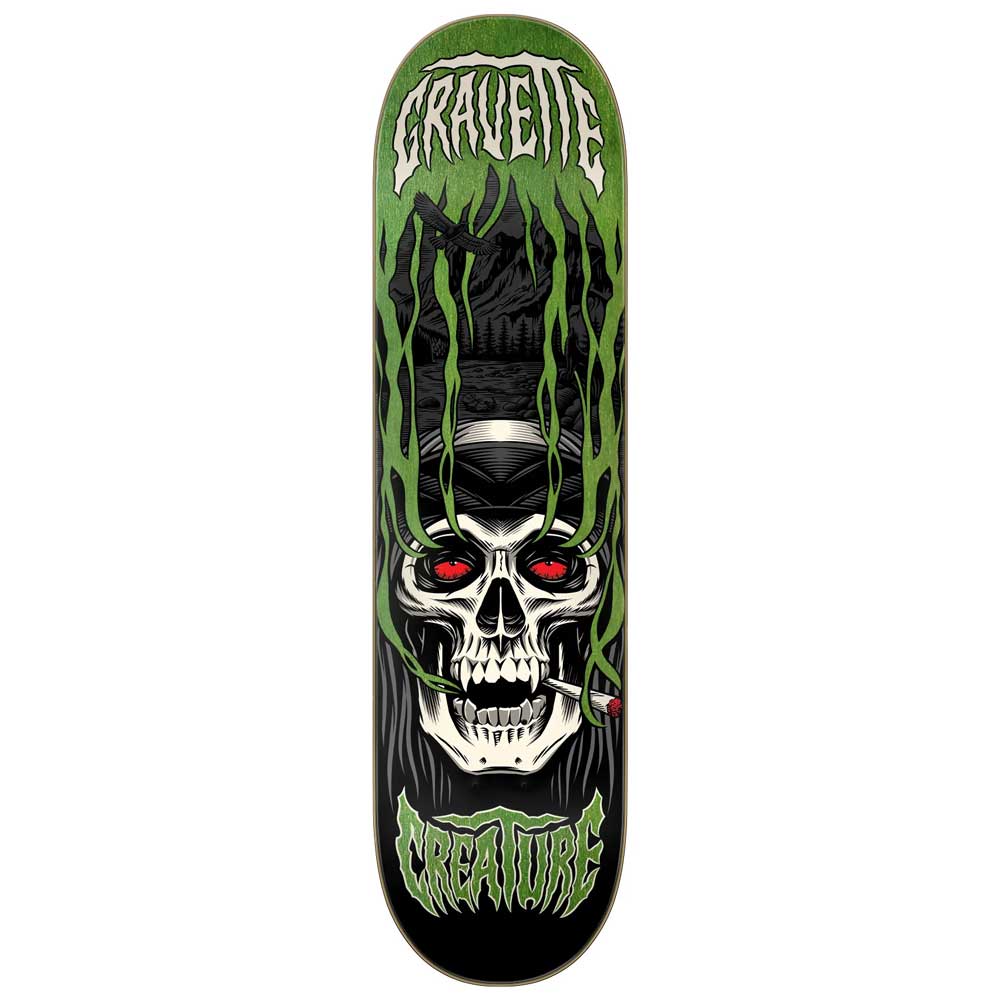 Creature Gravette Hippie Skull IV Pro Skateboard Deck 8.3"