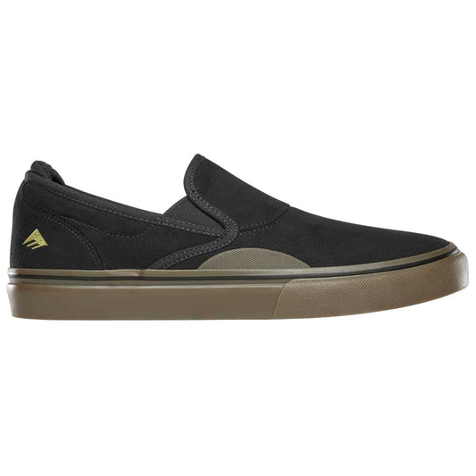 Emerica Wino G6 Slip-on Skate Shoes - Black/Gum/Dark Gray