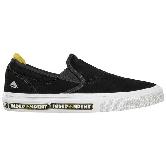 Emerica x Independent Wino Skate Shoes - Black/White