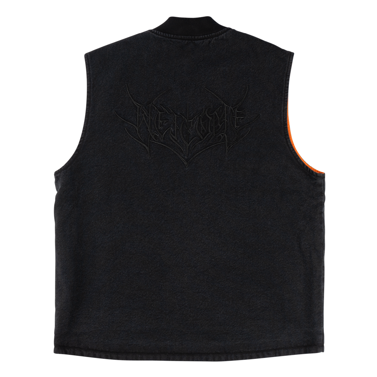 Welcome Splinter Enzyme-washed Canvas Embroidered Zip Vest