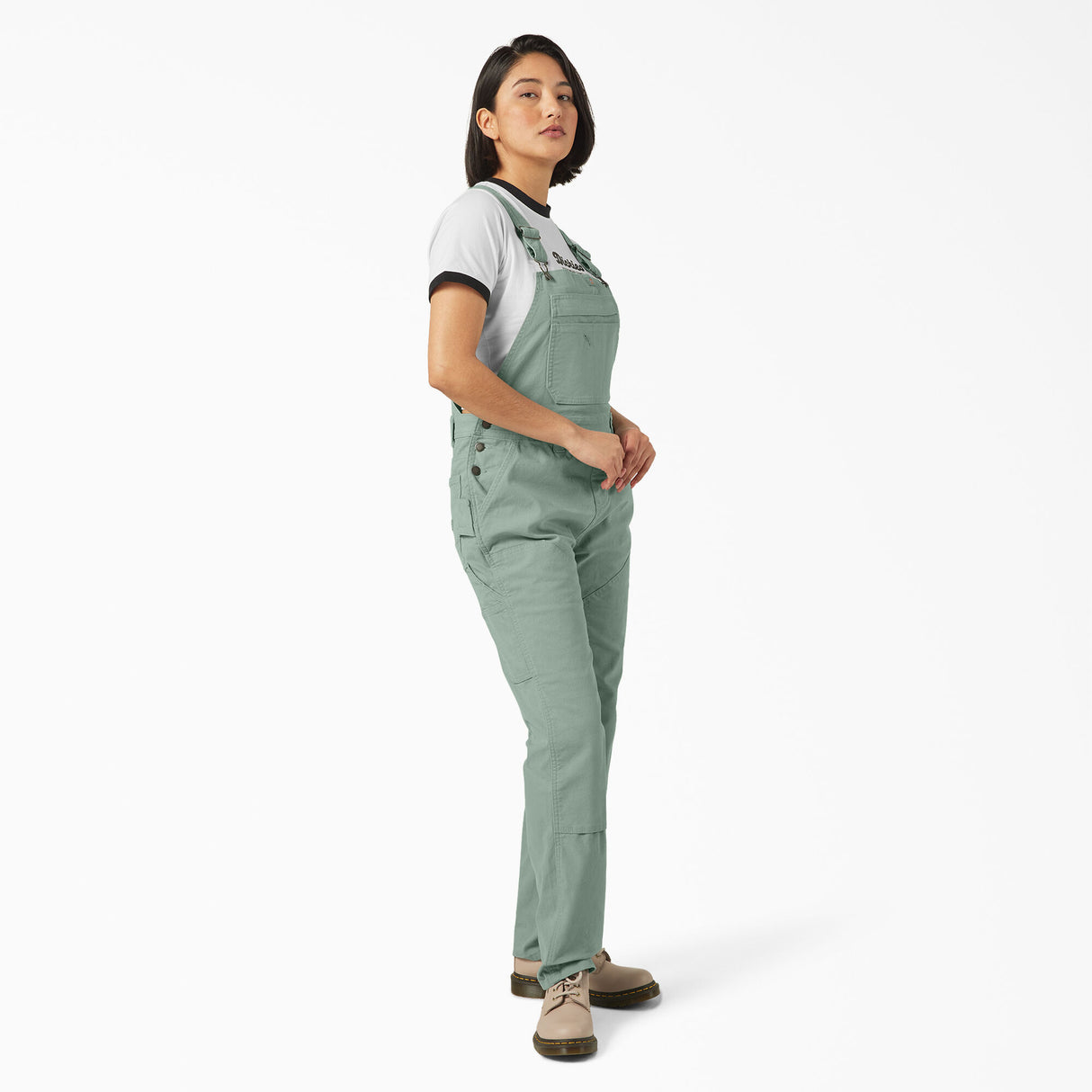 Dickies Women's Double Front Bib Overalls - Iceberg Green