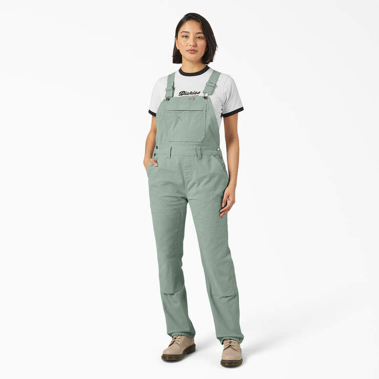 Dickies Women's Double Front Bib Overalls - Iceberg Green