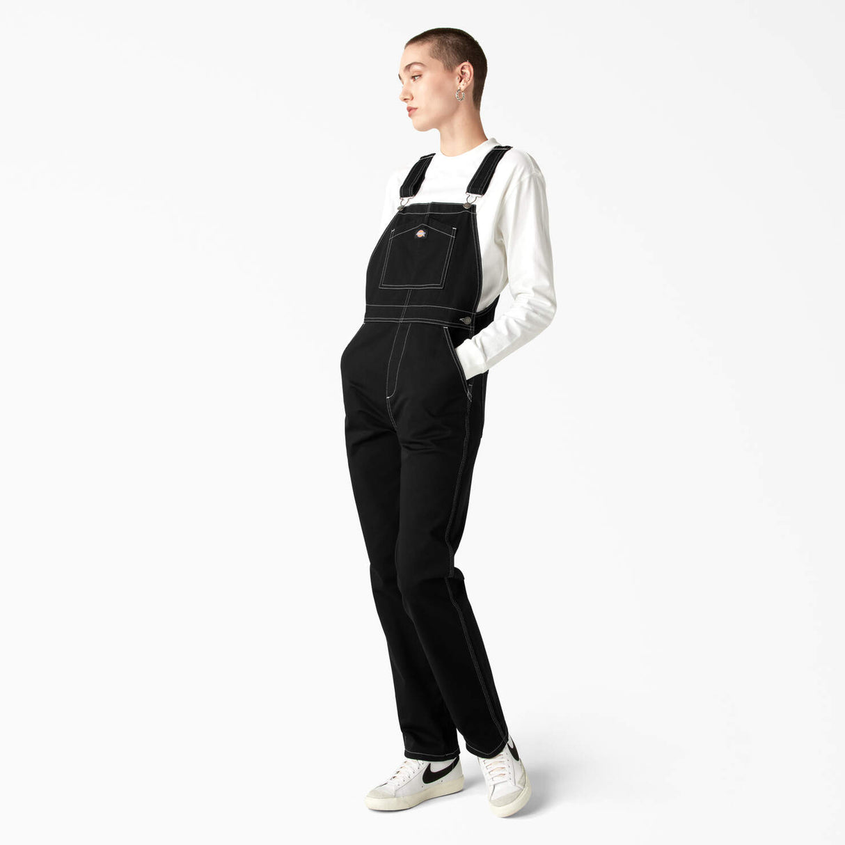 Dickies Women's Regular Fit Bib Overalls - Black