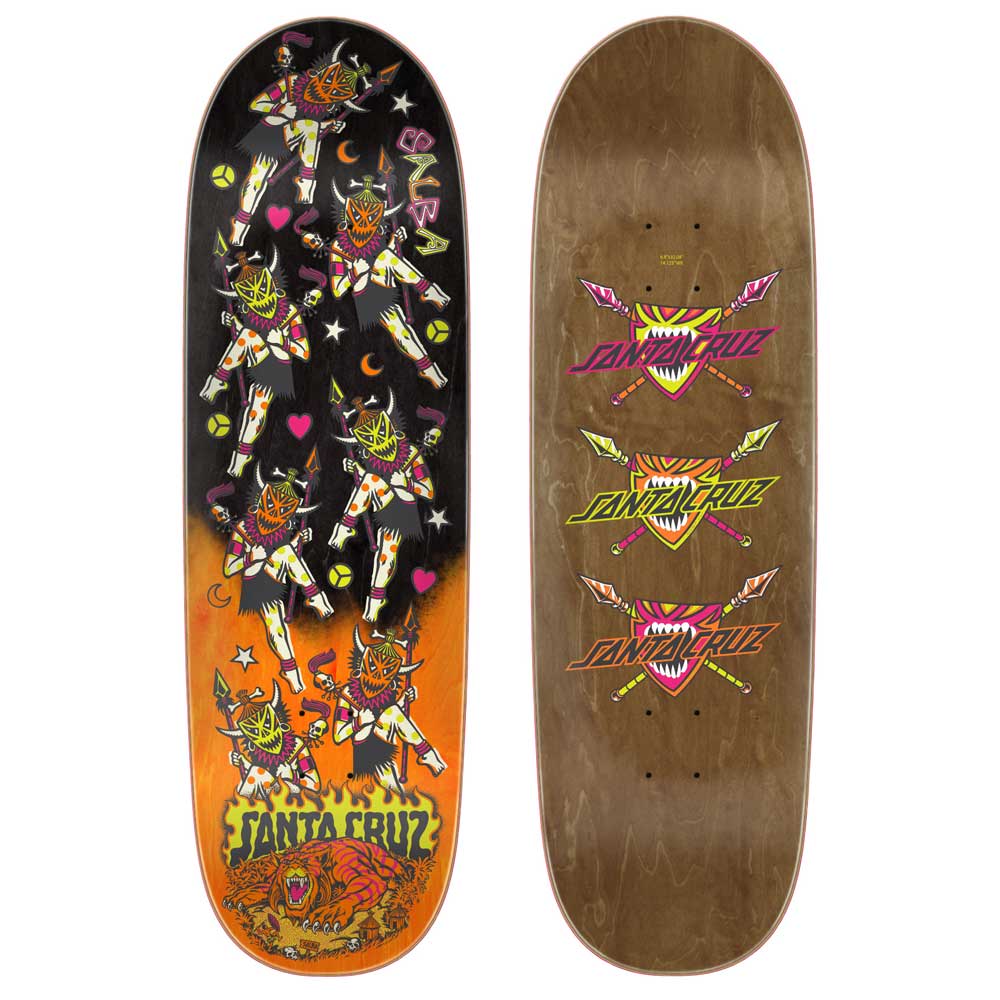 Santa Cruz Salba Firedance Pro Shaped Skateboard Deck 8.8"