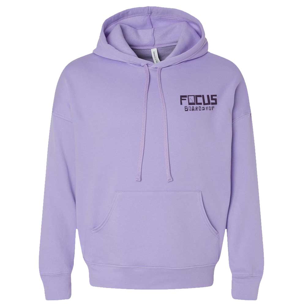 Focus Boardshop Snow Logo Drop Shoulder Pullover Hoodie - Lavender