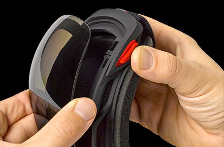 Giro Contour Snow Goggles - 2026 Grey Wordmark Strap with Vivid Onyx Lens + Bonus Vivid Infrared Lens