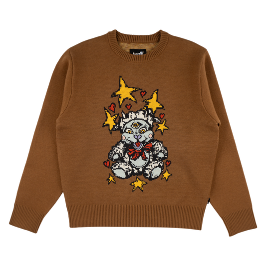 Welcome Lamby Knit Sweater - Brown