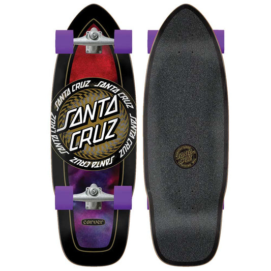 Santa Cruz Infinite Ringed Dot Cut Back Carver Surf Skate Cruiser Skateboard 9.75"