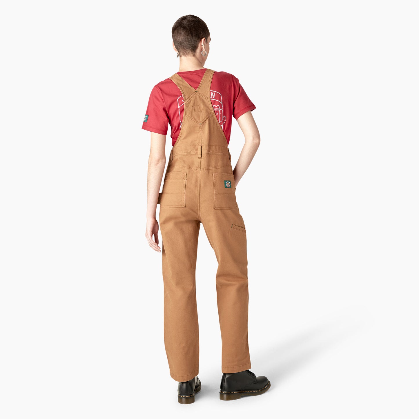Dickies x Jameson Women's Utility Double Knee Overall - Rinsed Brown Duck