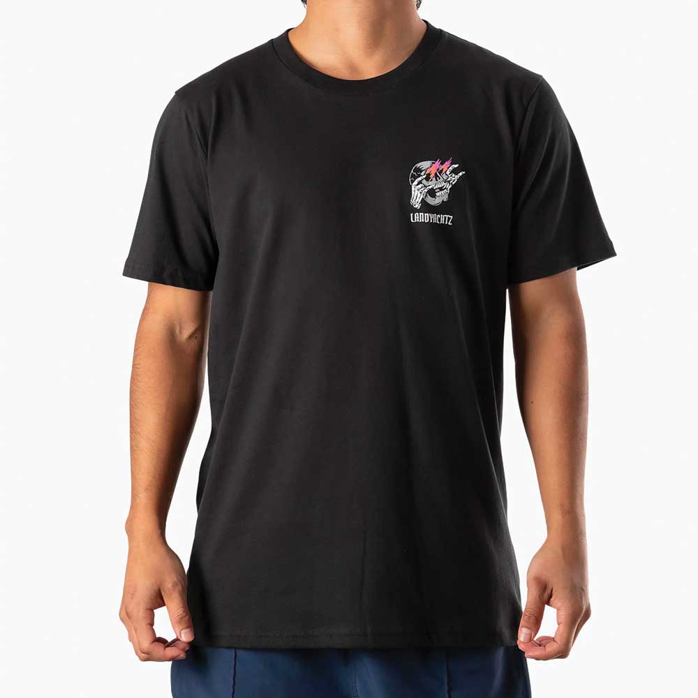 Landyachtz Metal Skull Men's T-Shirt - Black