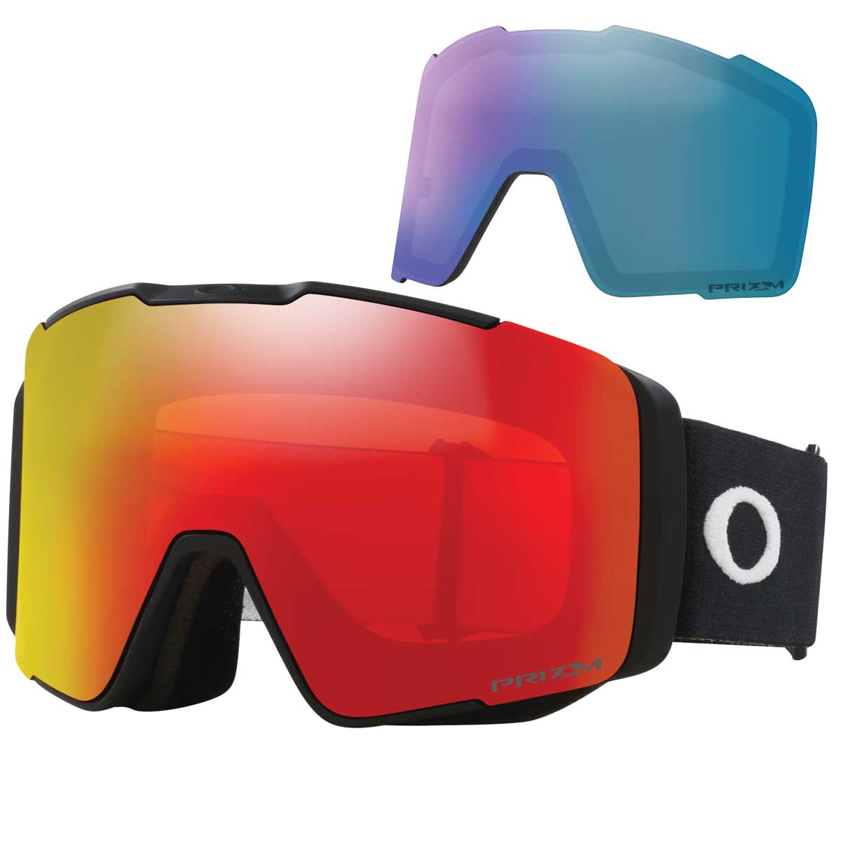 Oakley Line Miner™ Pro L Low Bridge Fit Snow Goggles - 2026 Matte Black Strap with Prizm Snow Torch Iridium Lens + Bonus Prizm Snow Iced Iridium Lens