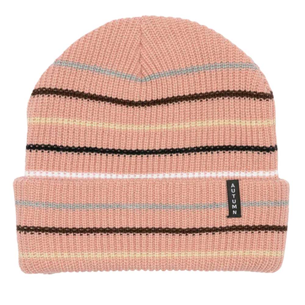 Autumn Multi Stripe Beanie 2024 - Dusty Pink