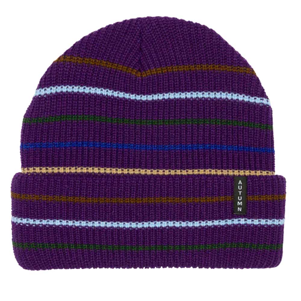Autumn Multi Stripe Beanie 2024 - Purple