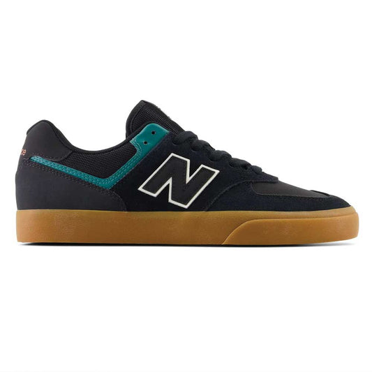 New Balance 574 Vulc Black Vintage Teal Skate Shoes
