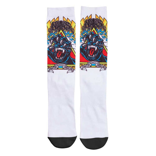 Santa Cruz Natas Screaming Panther Dress Socks - White