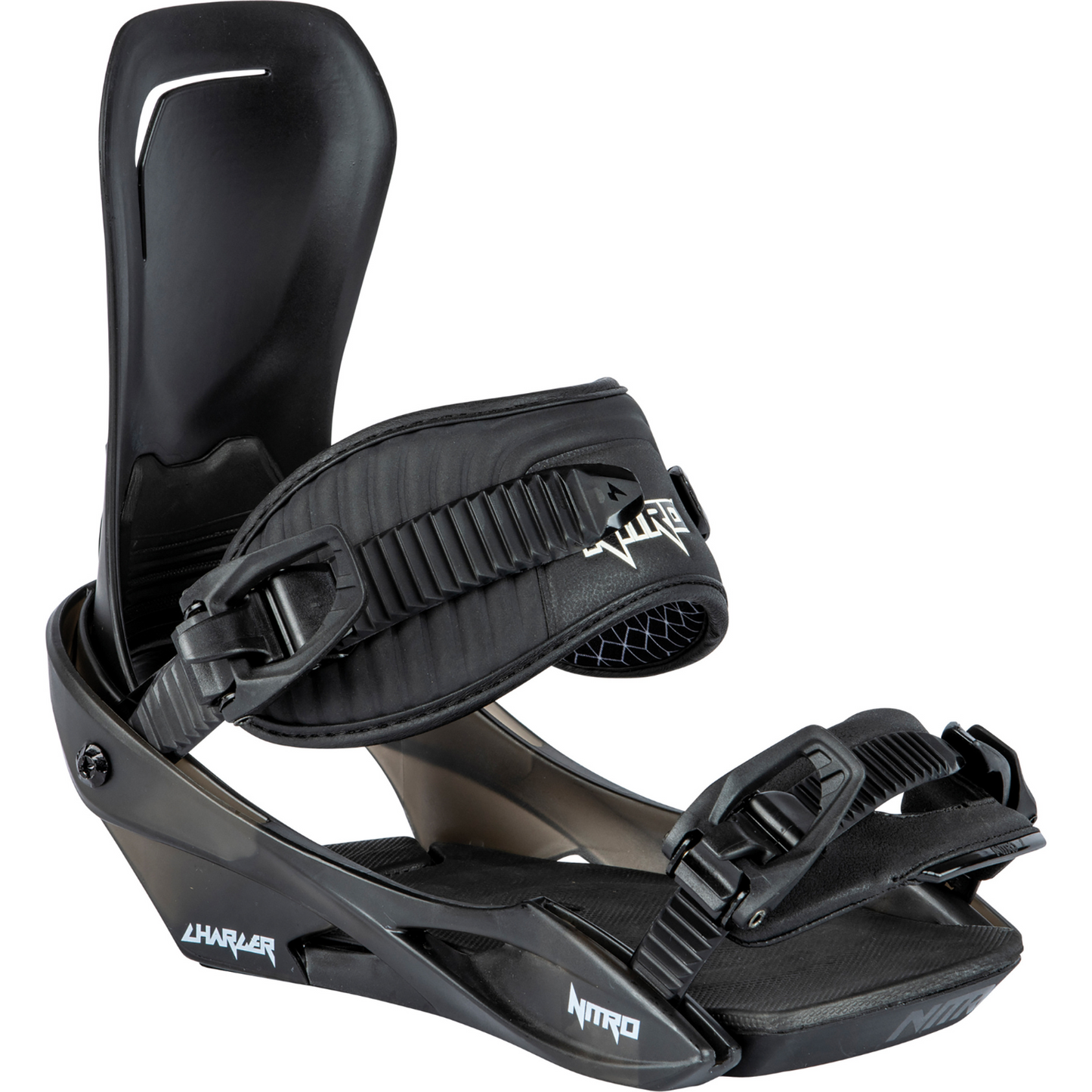 Nitro Charger Youth Snowboard Bindings 2024 - Black (Mens 7-10.5)