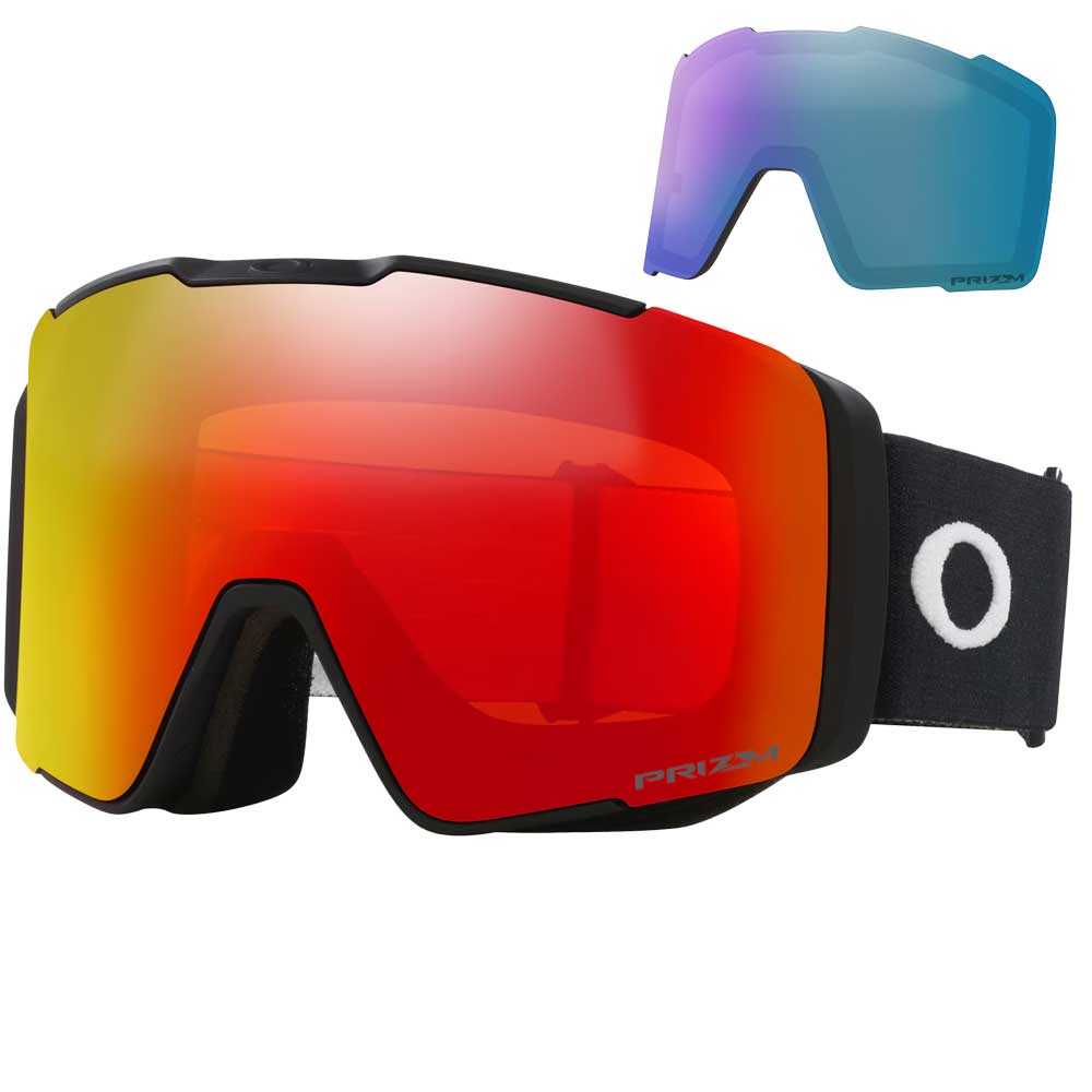 Oakley Line Miner™ Pro L Snow Goggles - 2025 Matte Black Strap with Prizm Torch Iridium Lens + Bonus Prizm Iced Iridium Lens