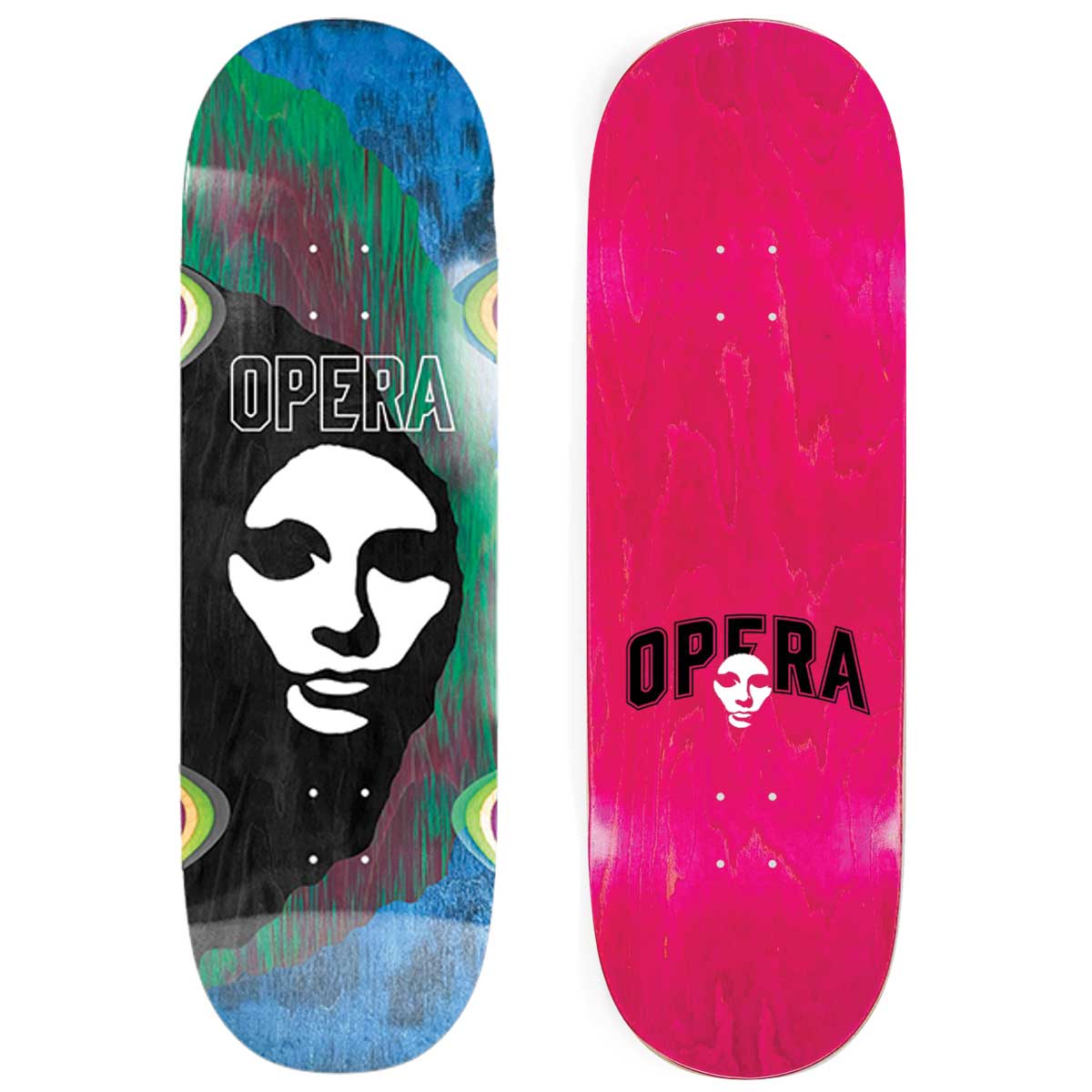 Opera Skateboards Triple Torn Big Mask Skateboard Deck 9.0"