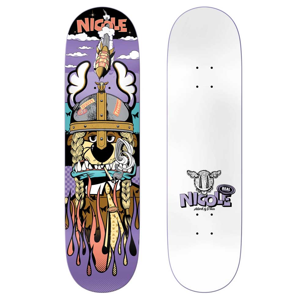 Real X D Face Nicole 8.06 Skateboard Deck 8.06"