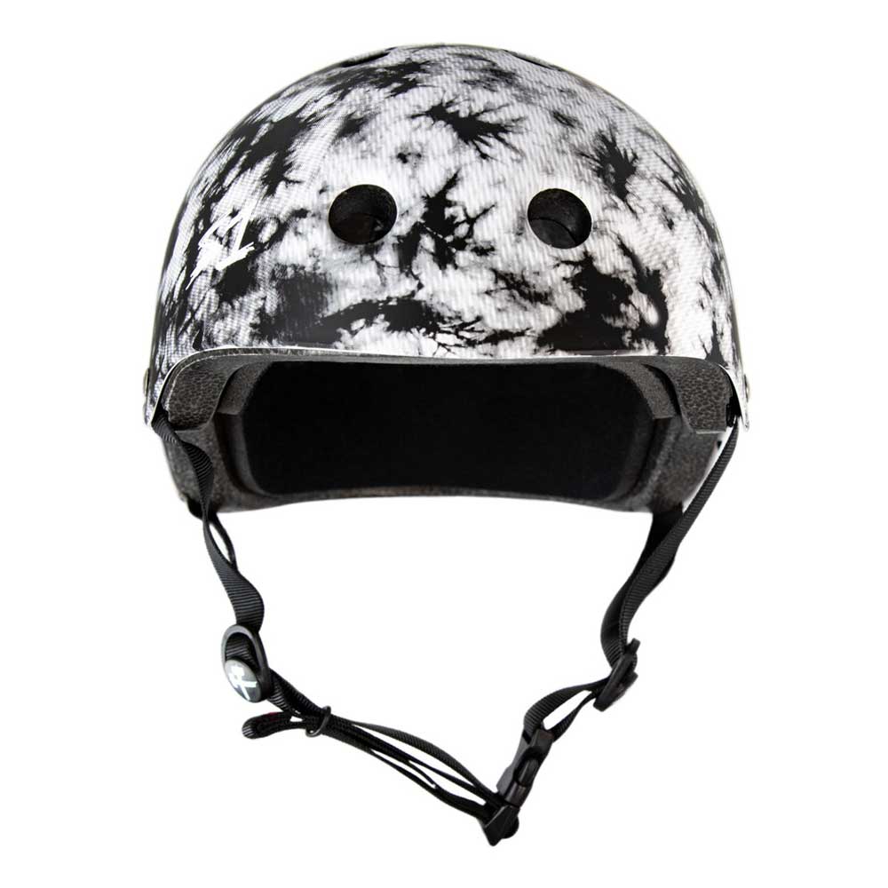 S-One S1 Lifer Skateboard Helmet Black & White Tie Dye Matte Bomba Hache Colab