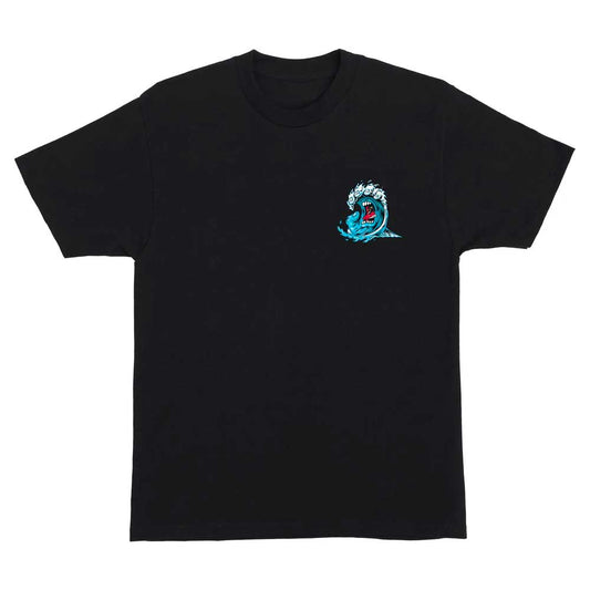 Santa Cruz Screaming Wave Heavyweight Short Sleeve T-Shirt - Black