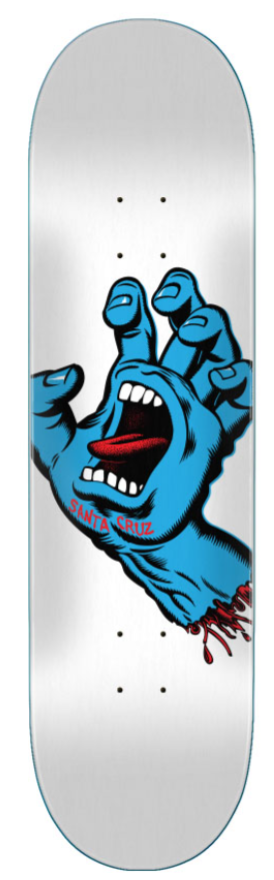 Santa Cruz Skateboard Screaming Hand Skateboard Complete 8.25"