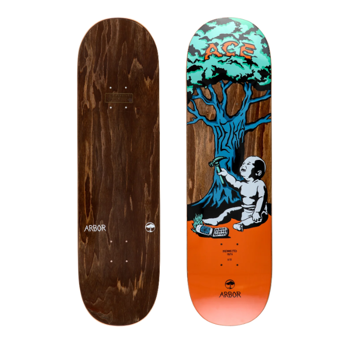 Arbor Skateboards Ace Pelka Disconnected Youth Skateboard Deck 8.75"