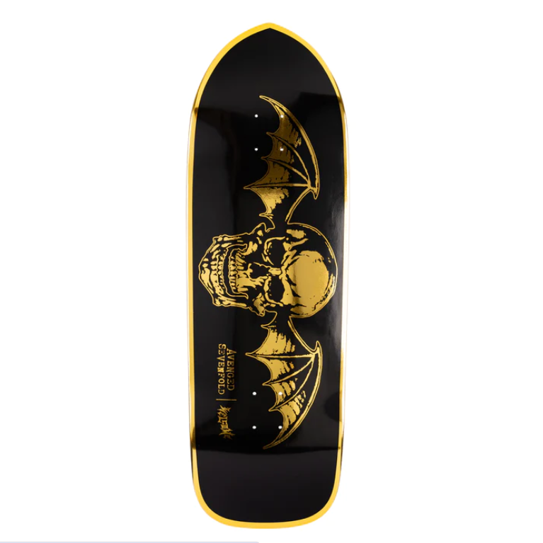 Welcome & A7X Deathbat on Magic Bullet Skateboard Deck - 10.5"