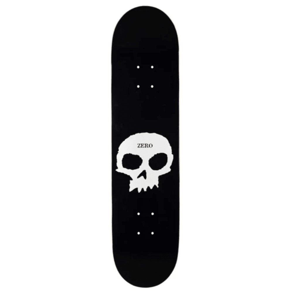 Zero Team Single Skull Skateboard Deck 8.75"