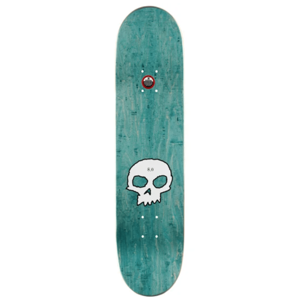 Zero Team Single Skull Skateboard Deck 8.75"